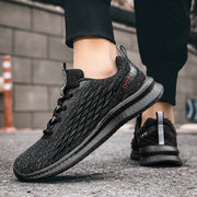 2024 new men's sports shoes flying woven leisure running shoes