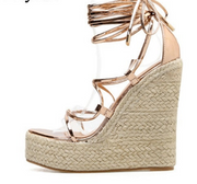 Eilyken Fashion Summer Wedges Women Sandals Open Toe Ankle Strap Ladies Platform Wedges Sandals High heels Shoes size 35-42