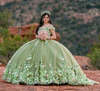 Sweet Floral Charro Off The Shoulder Quinceanera Dress